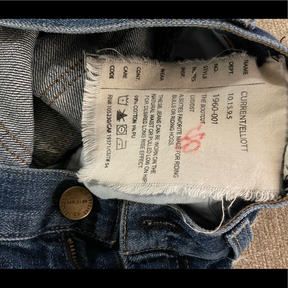 Current Elliot Premium Denim Destroyed Distressed Jeans - Picture 6 of 9